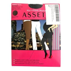 New in package MATERNITY ASSETS opaque stripe tight size 3